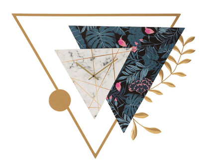 Wandklok Triangle 75×4,5×59 cm