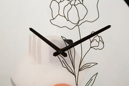 Wandklok Flower -a- Ø 40×3,5 cm
