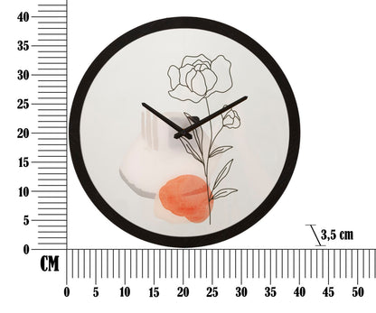 Wandklok Flower -a- Ø 40×3,5 cm