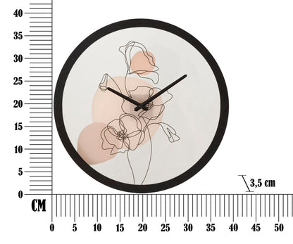 Wandklok Flower -b- Ø 40×3,5 cm