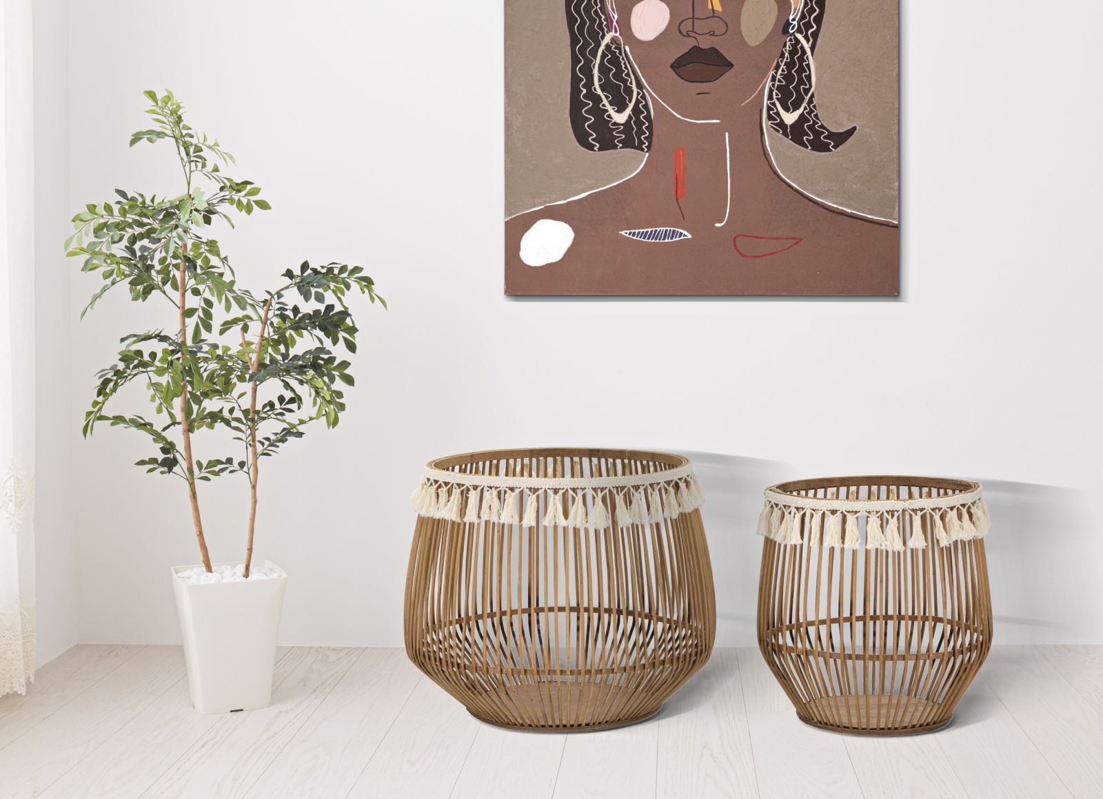 Mand Basket Fuji Set 2pcs Ø 47×39,5 cm