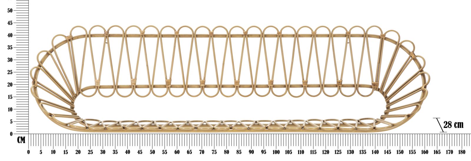 Wandplank Panama 162×28×43,5 cm