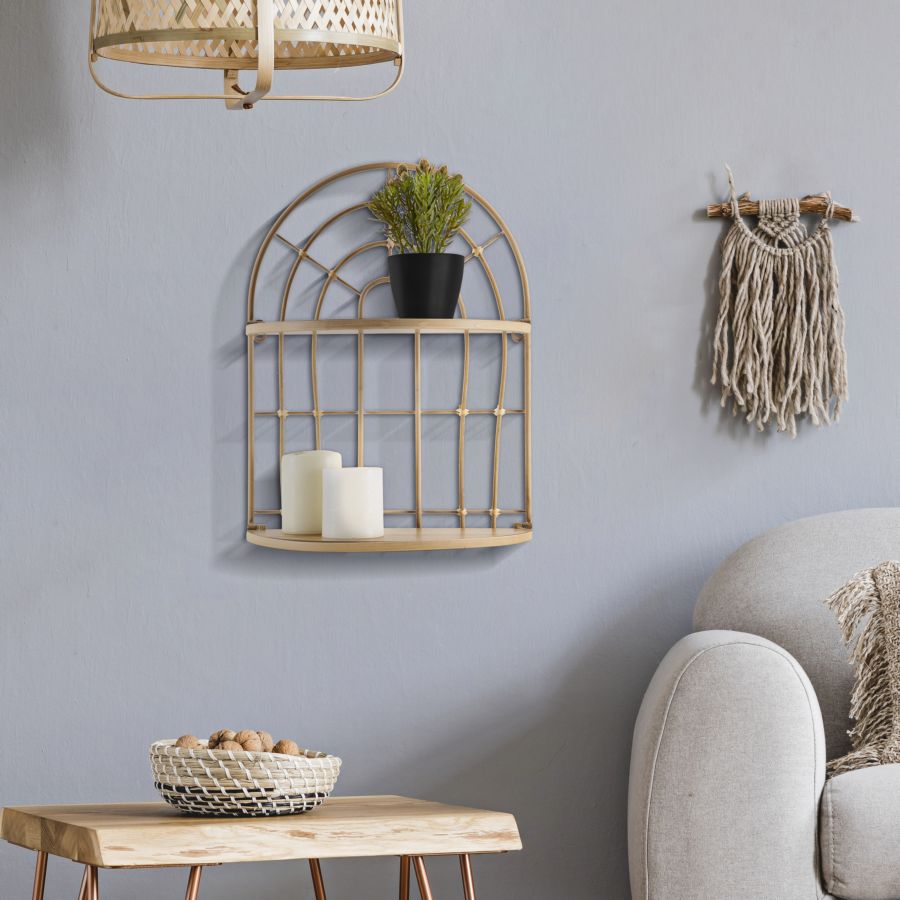 Wandplank Double Shelf Arch 34,5×18×45,5 cm