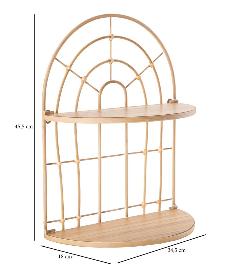 Wandplank Double Shelf Arch 34,5×18×45,5 cm