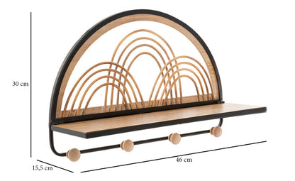 Wandplank met haken Oporto With Hangers 46×15,5×30 cm