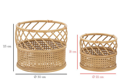 Vaashouder Panama Set 2 Pcs Ø 30×25 cm