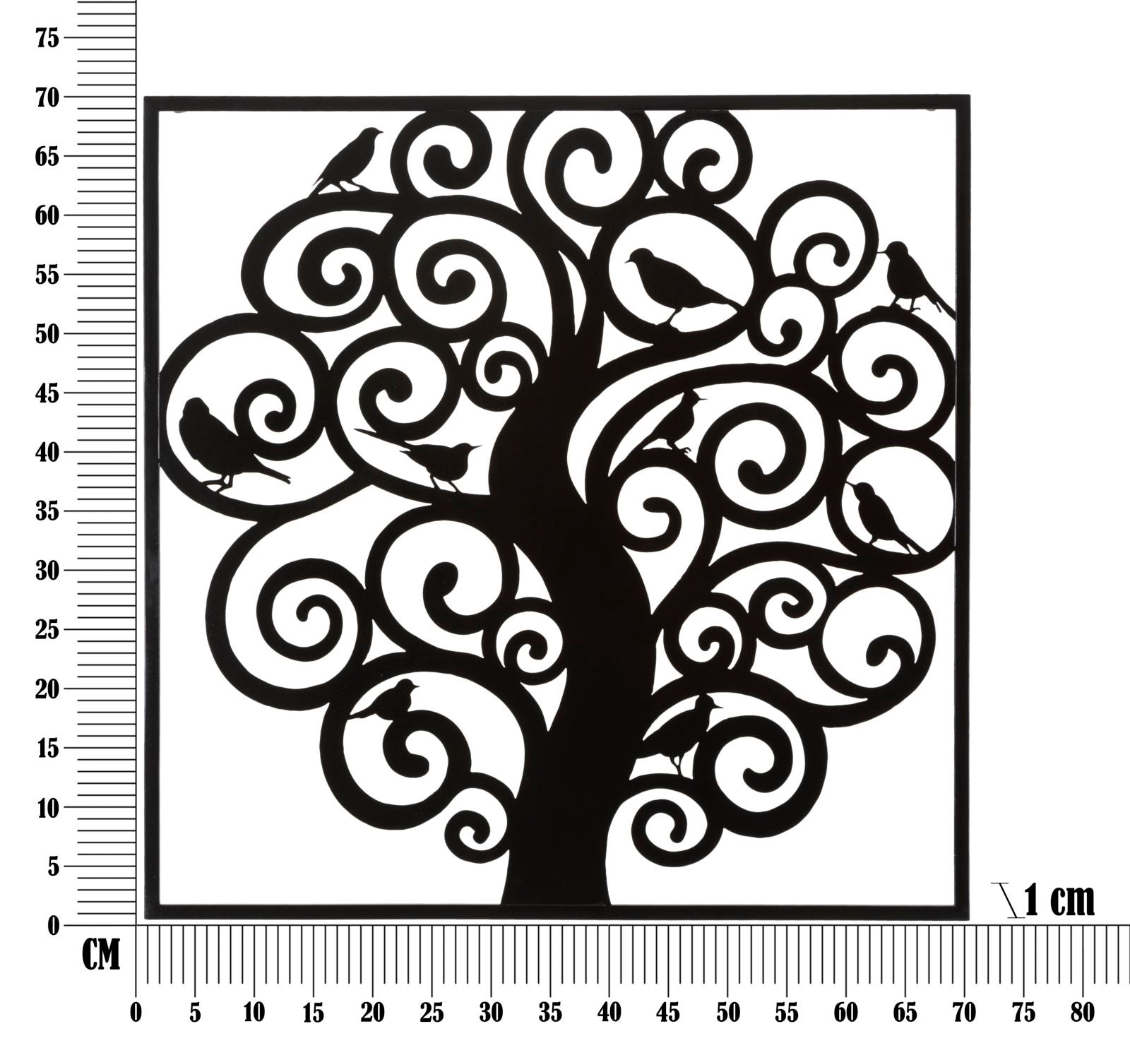 Wanddecoratie Three 70×1×70 cm