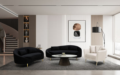 Bank 3 Seaters Oslo With Cushions Black 185×84×68 cm