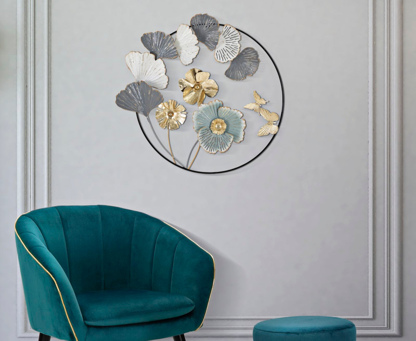 Wanddecoratie Campur Round 78,5×5×74 cm