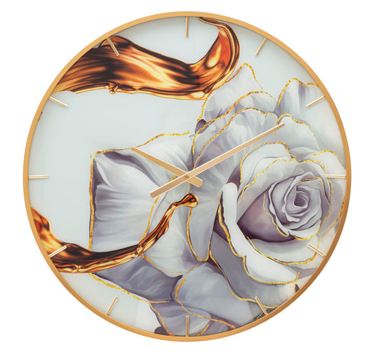 Wandklok Glass Rose Ø 60×5 cm