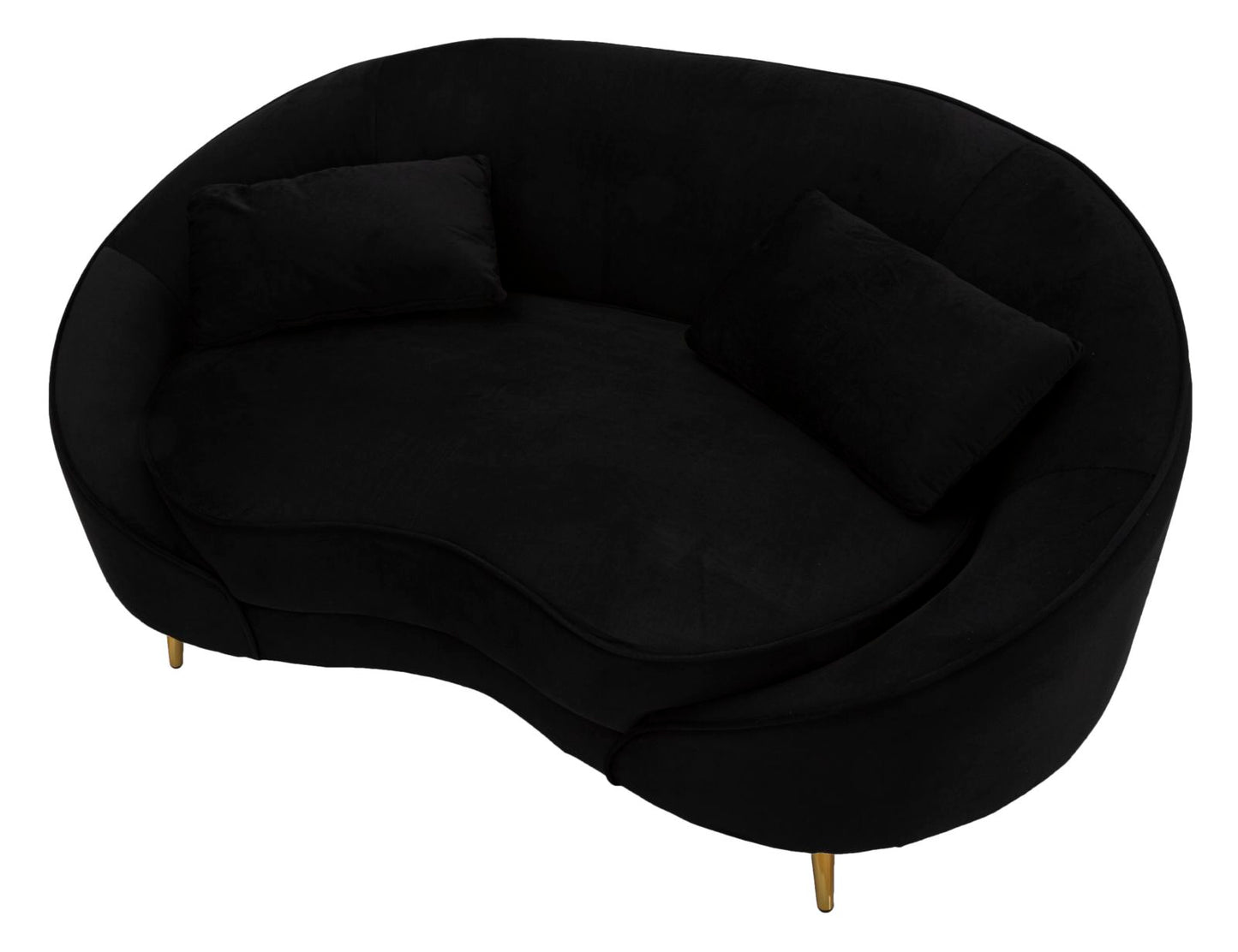 Bank 2 Seaters Oslo With Cushions Black 148×84×68 cm