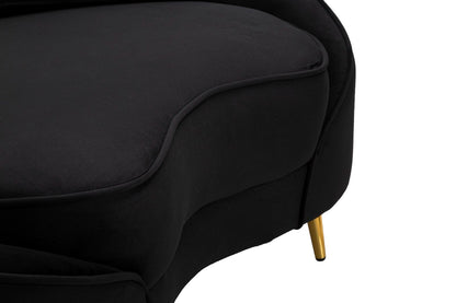 Bank 2 Seaters Oslo With Cushions Black 148×84×68 cm