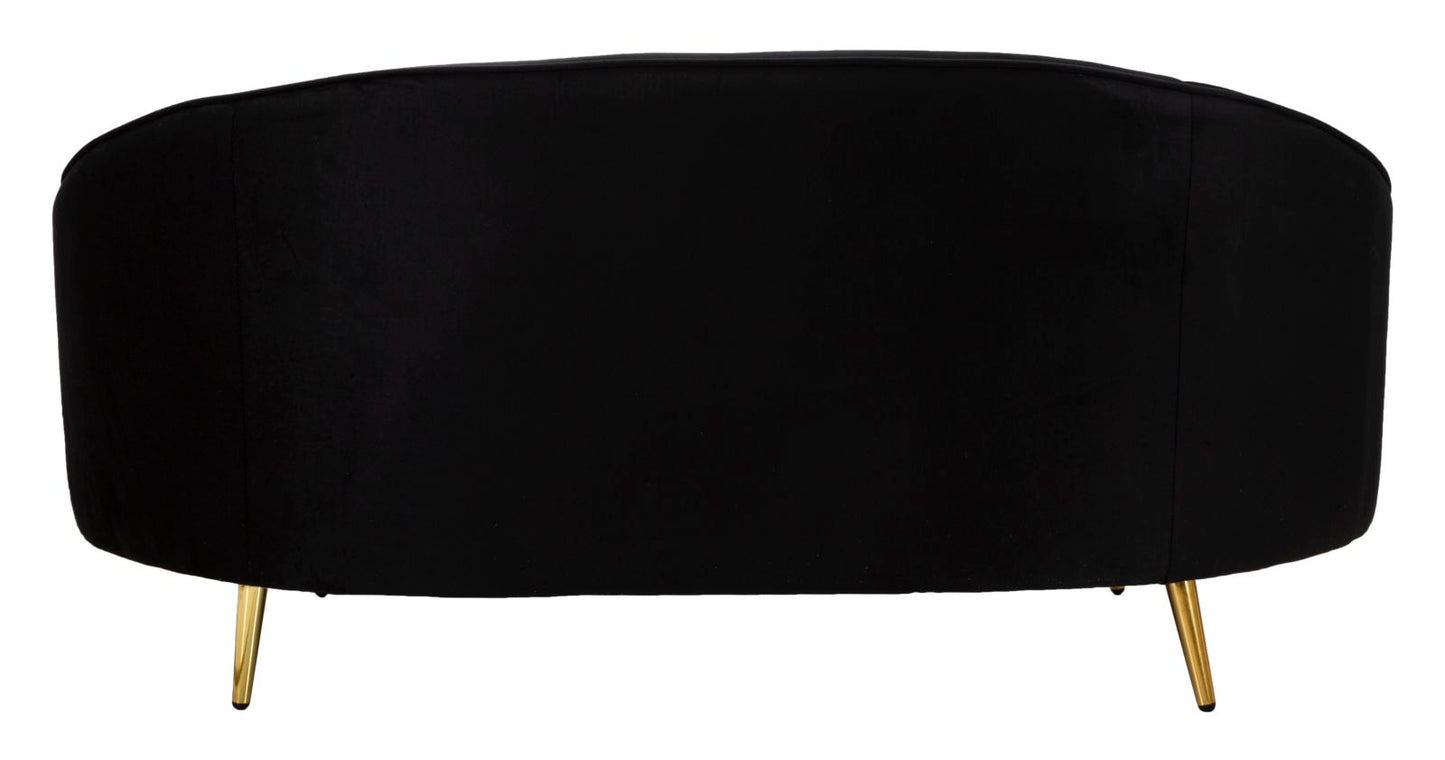 Bank 2 Seaters Oslo With Cushions Black 148×84×68 cm
