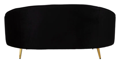 Bank 2 Seaters Oslo With Cushions Black 148×84×68 cm