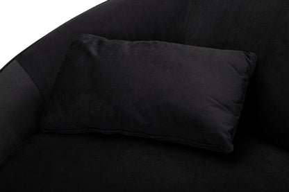 Bank 2 Seaters Oslo With Cushions Black 148×84×68 cm
