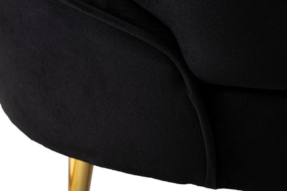 Bank 2 Seaters Oslo With Cushions Black 148×84×68 cm