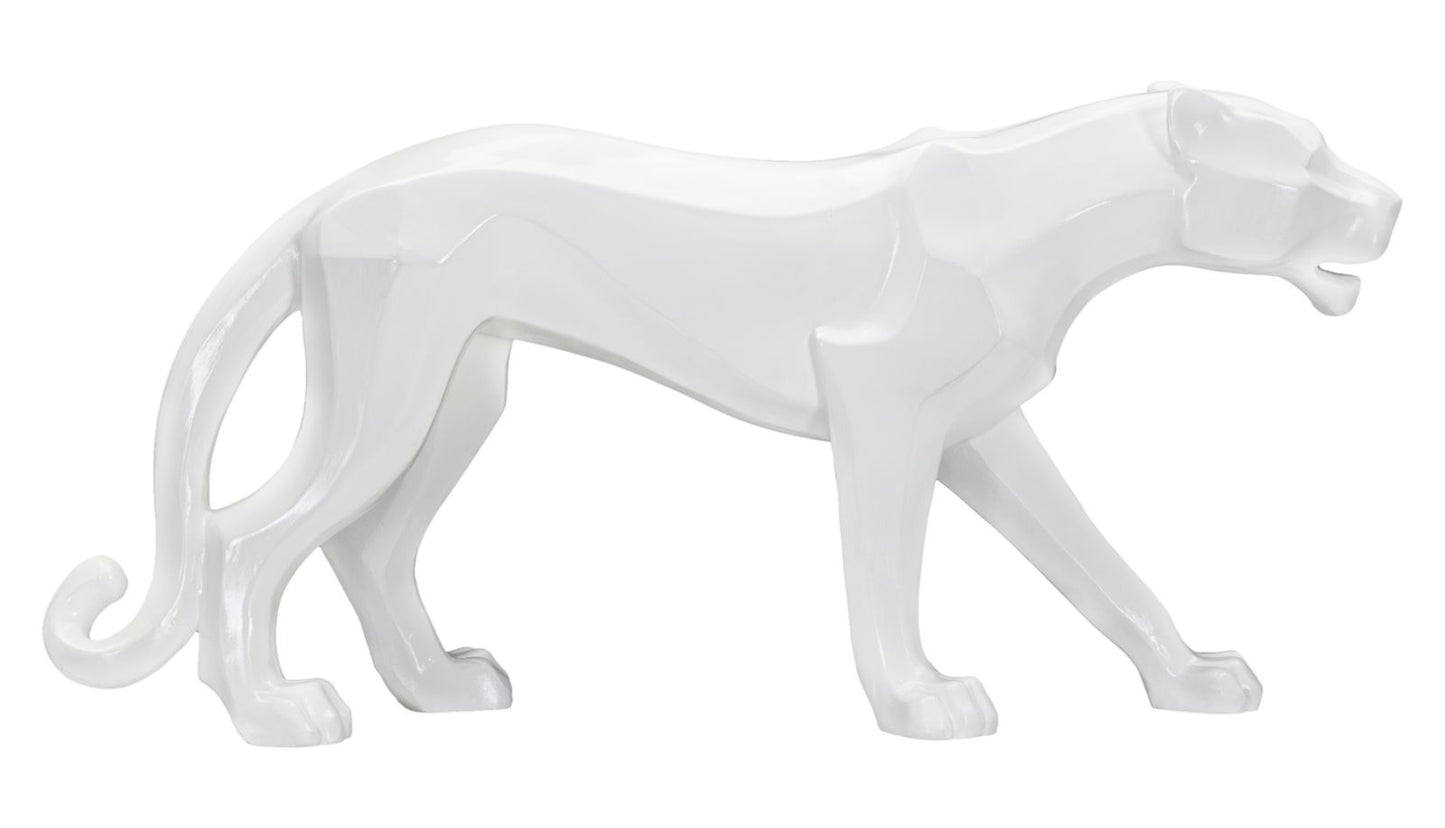 Decoratie White Panther 70×18×32,5 cm