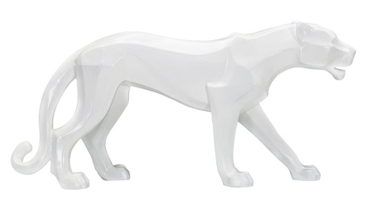 Decoratie White Panther 70×18×32,5 cm
