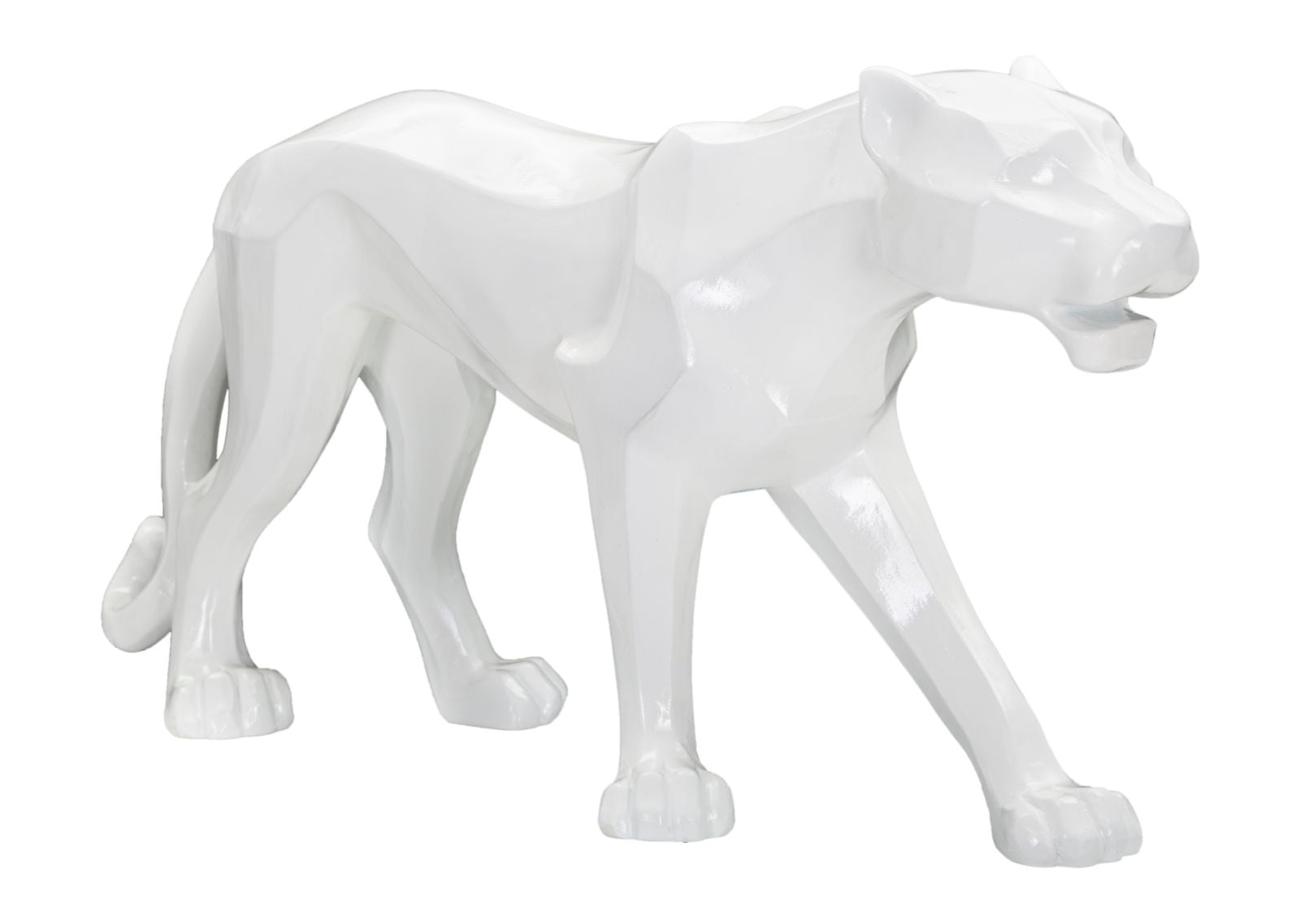 Decoratie White Panther 70×18×32,5 cm