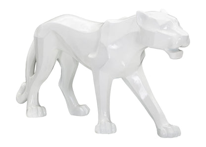 Decoratie White Panther 70×18×32,5 cm