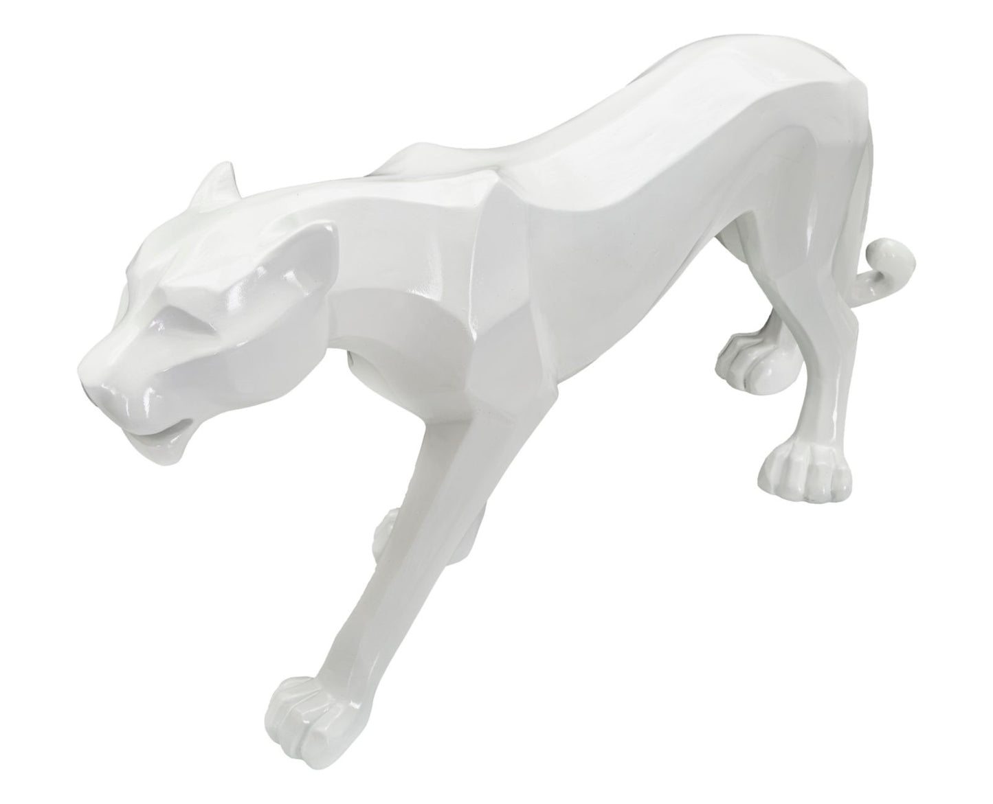 Decoratie White Panther 70×18×32,5 cm