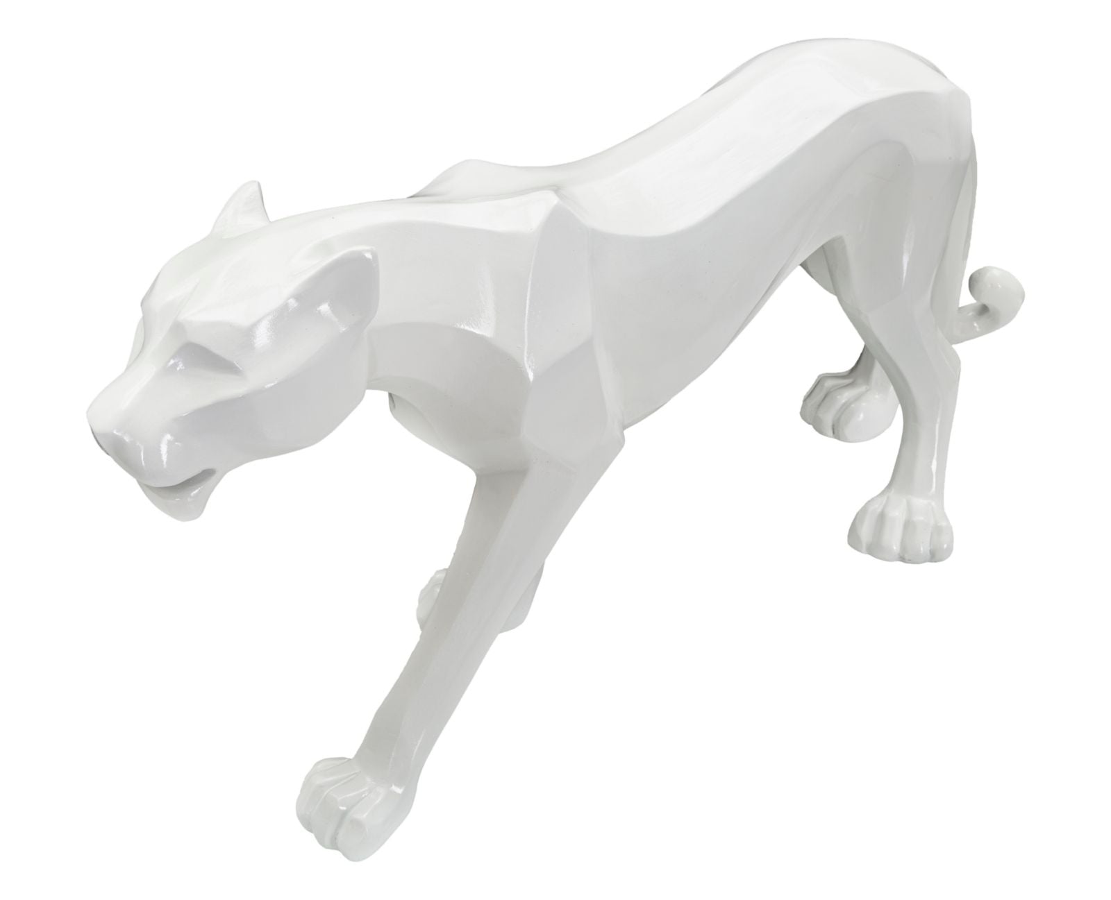 Decoratie White Panther 70×18×32,5 cm