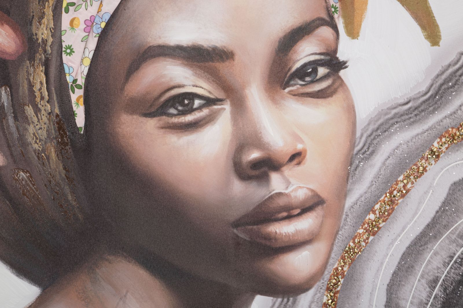 Schilderij Handmade Wall Painting Naomi -a- 100×3×100 cm
