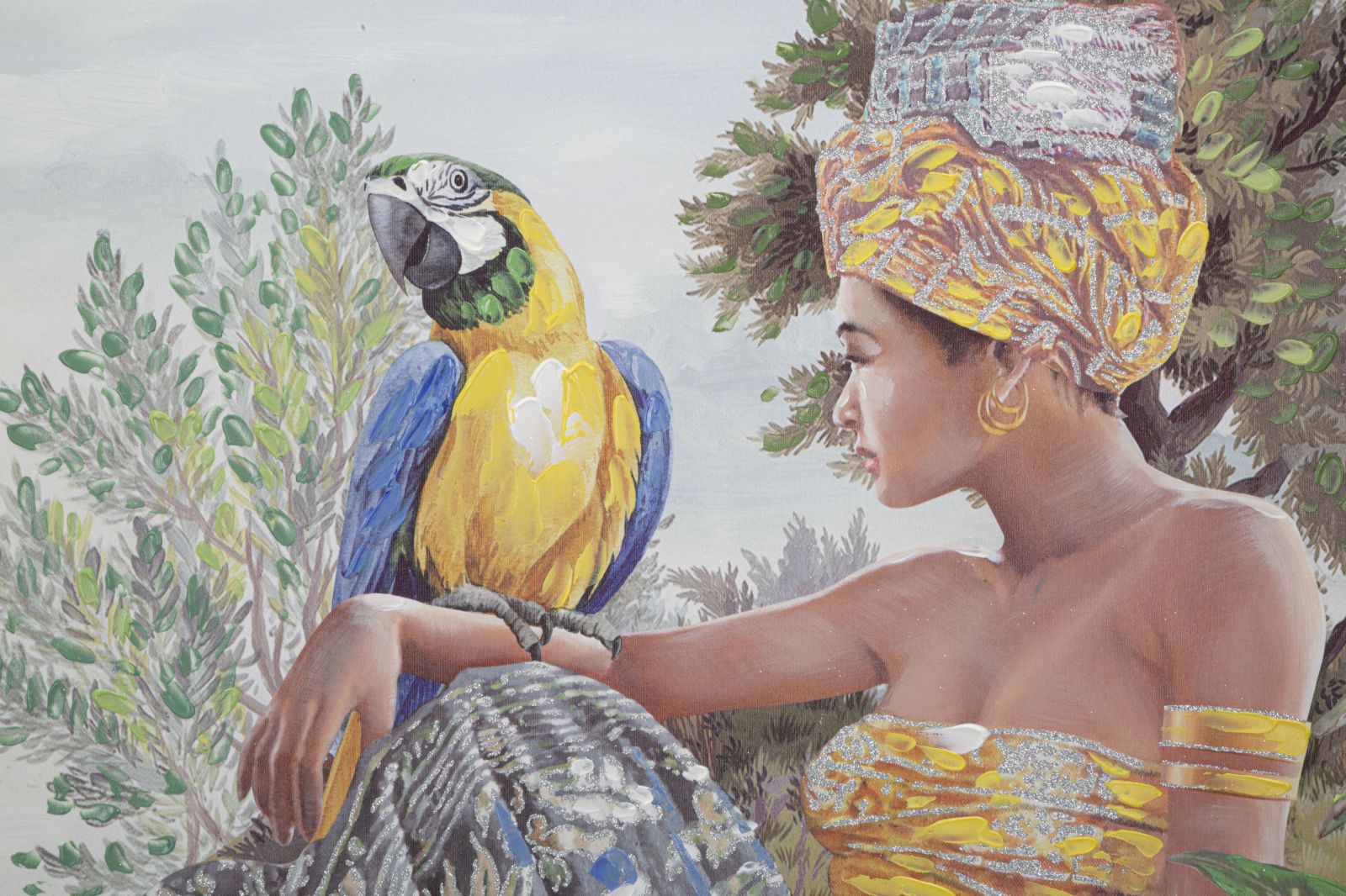Schilderij Handmade Wall Painting Kenda Orizzontal 120×3×90 cm