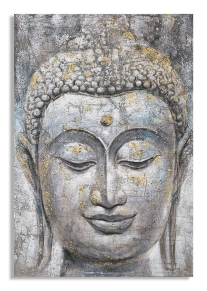 Schilderij Handmade Wall Painting Face Buddha Light -a- 80×3×120 cm