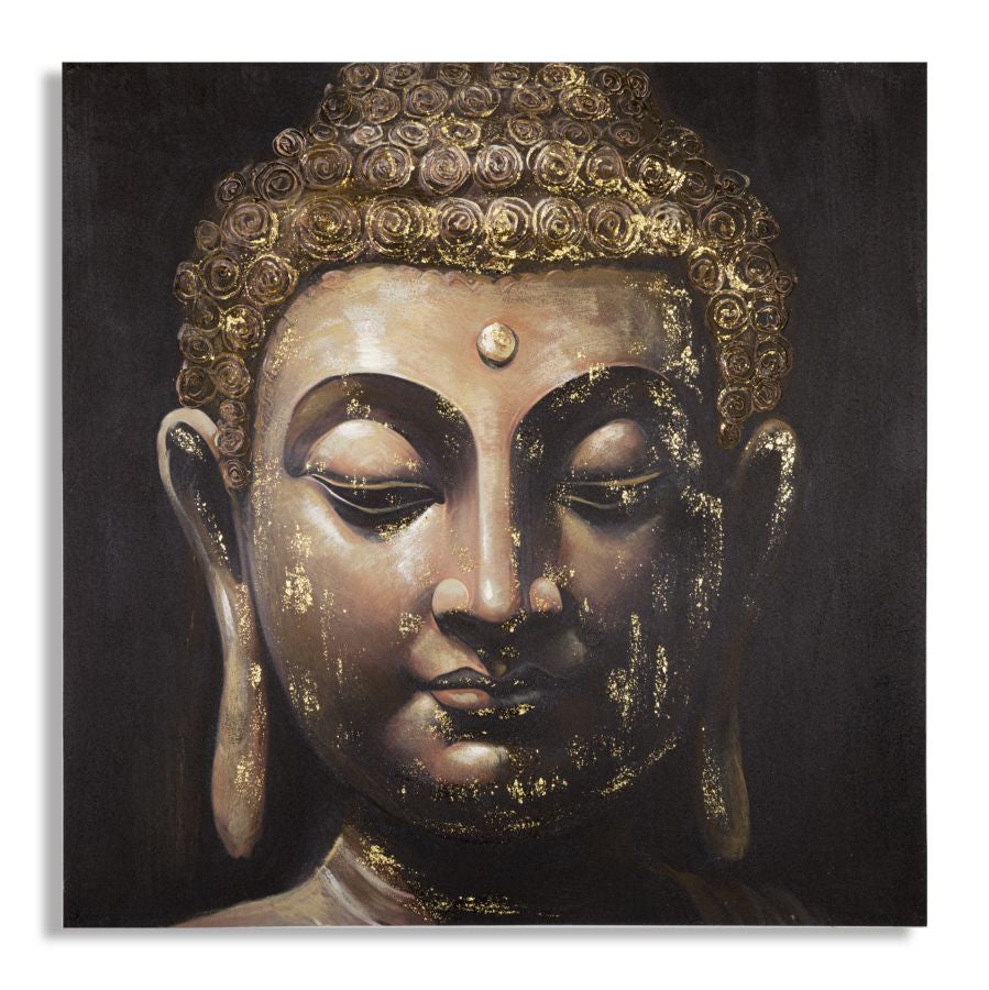 Schilderij Handmade Wall Painting Buddha -b- 100×3×100 cm