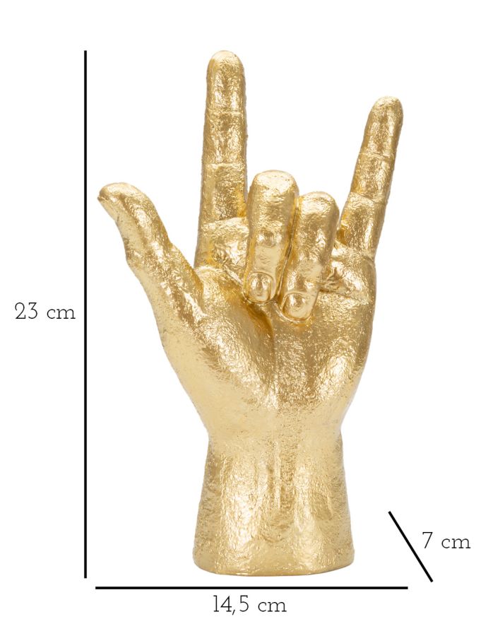 Decoratie Yeah Hand 14,5×7×23 cm
