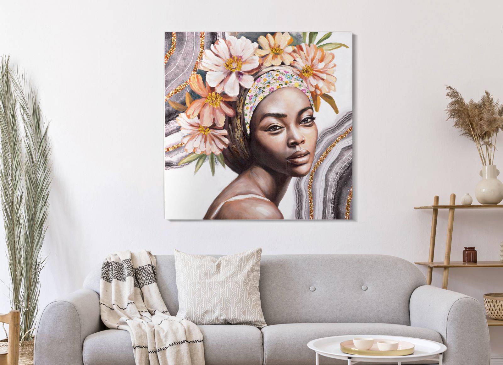Schilderij Handmade Wall Painting Naomi -a- 100×3×100 cm