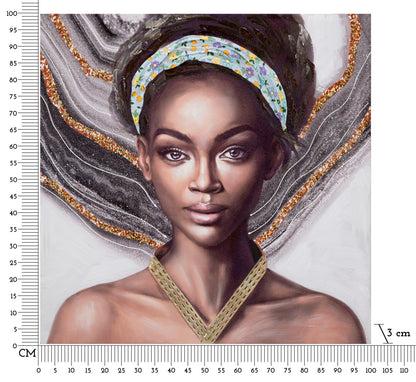 Schilderij Handmade Wall Painting Naomi -a- 100×3×100 cm