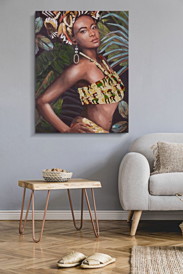 Schilderij Handmade Wall Painting Kelly -b- 90x3x120