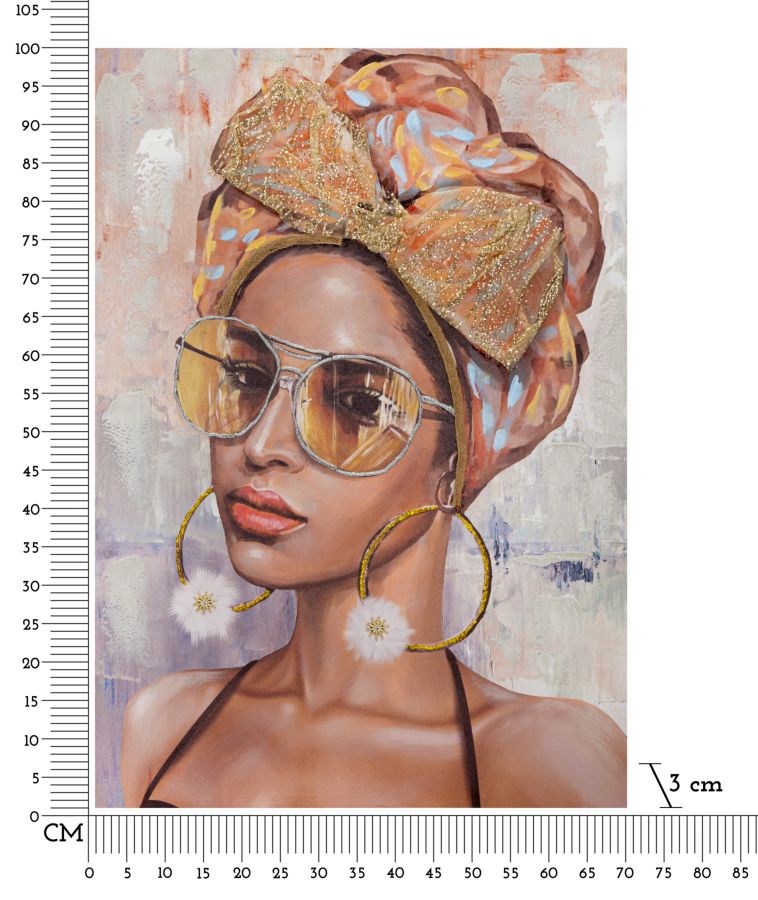 Schilderij Handmade Wall Paintingjennifer -b- 70×3×100 cm