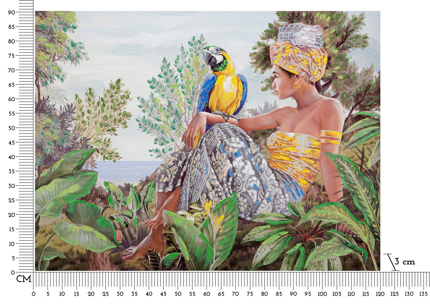 Schilderij Handmade Wall Painting Kenda Orizzontal 120×3×90 cm