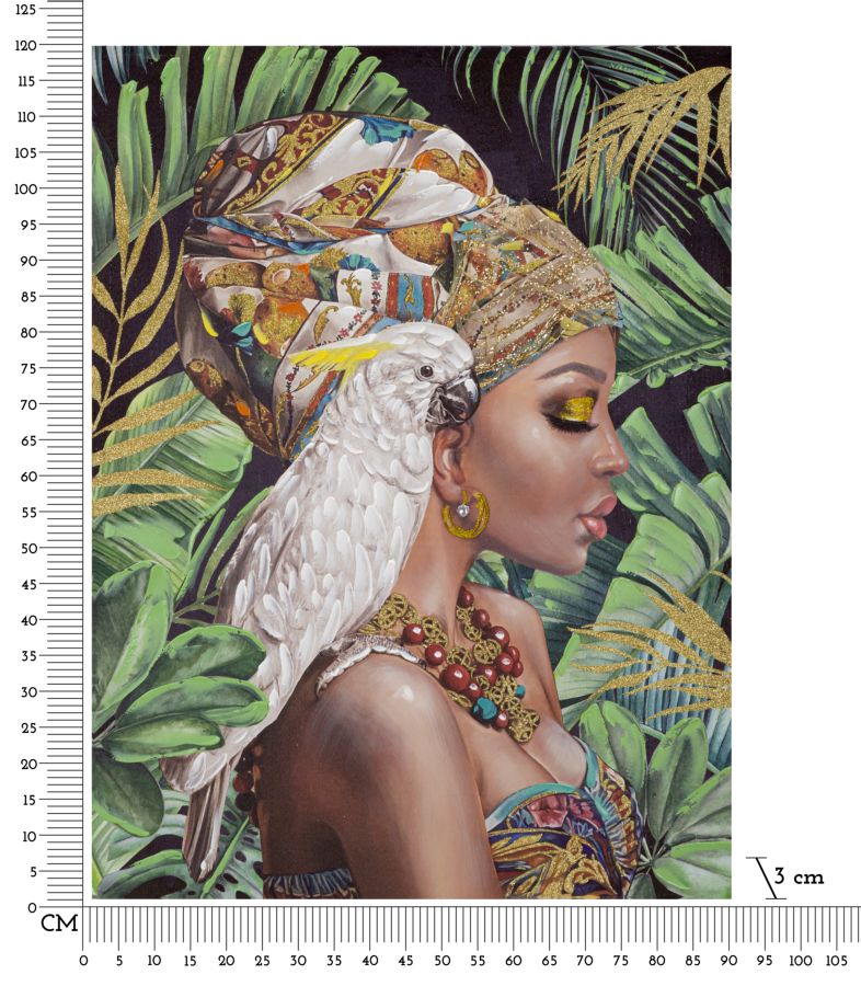 Schilderij Handmade Wall Painting Kloe Vertical 90×3×120 cm