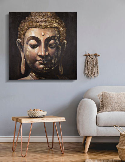 Schilderij Handmade Wall Painting Buddha -b- 100×3×100 cm