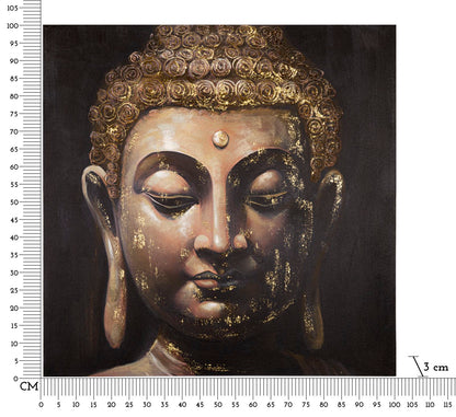 Schilderij Handmade Wall Painting Buddha -b- 100×3×100 cm