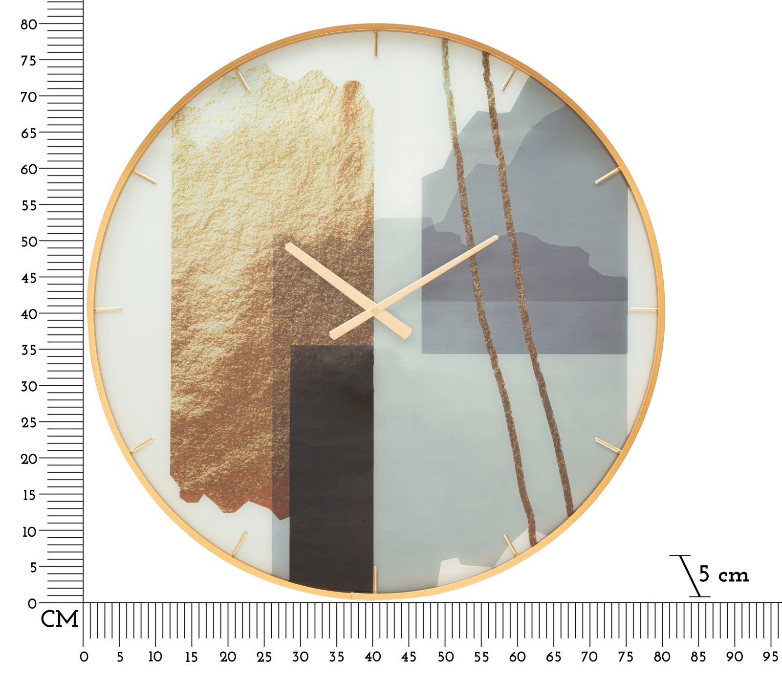 Wandklok Glass Motif Ø 80×5 cm