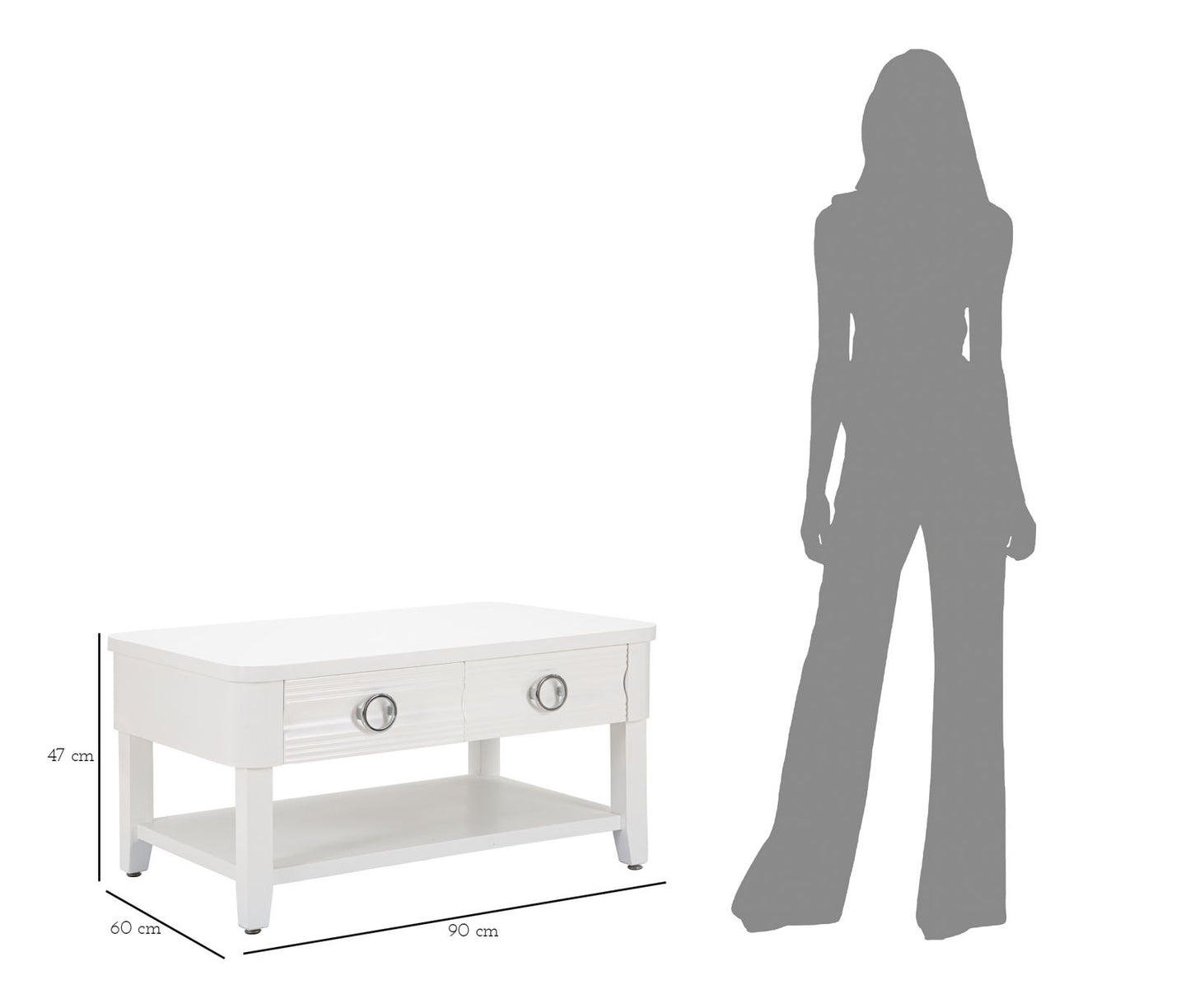Salontafel Shine 90×60×47 cm