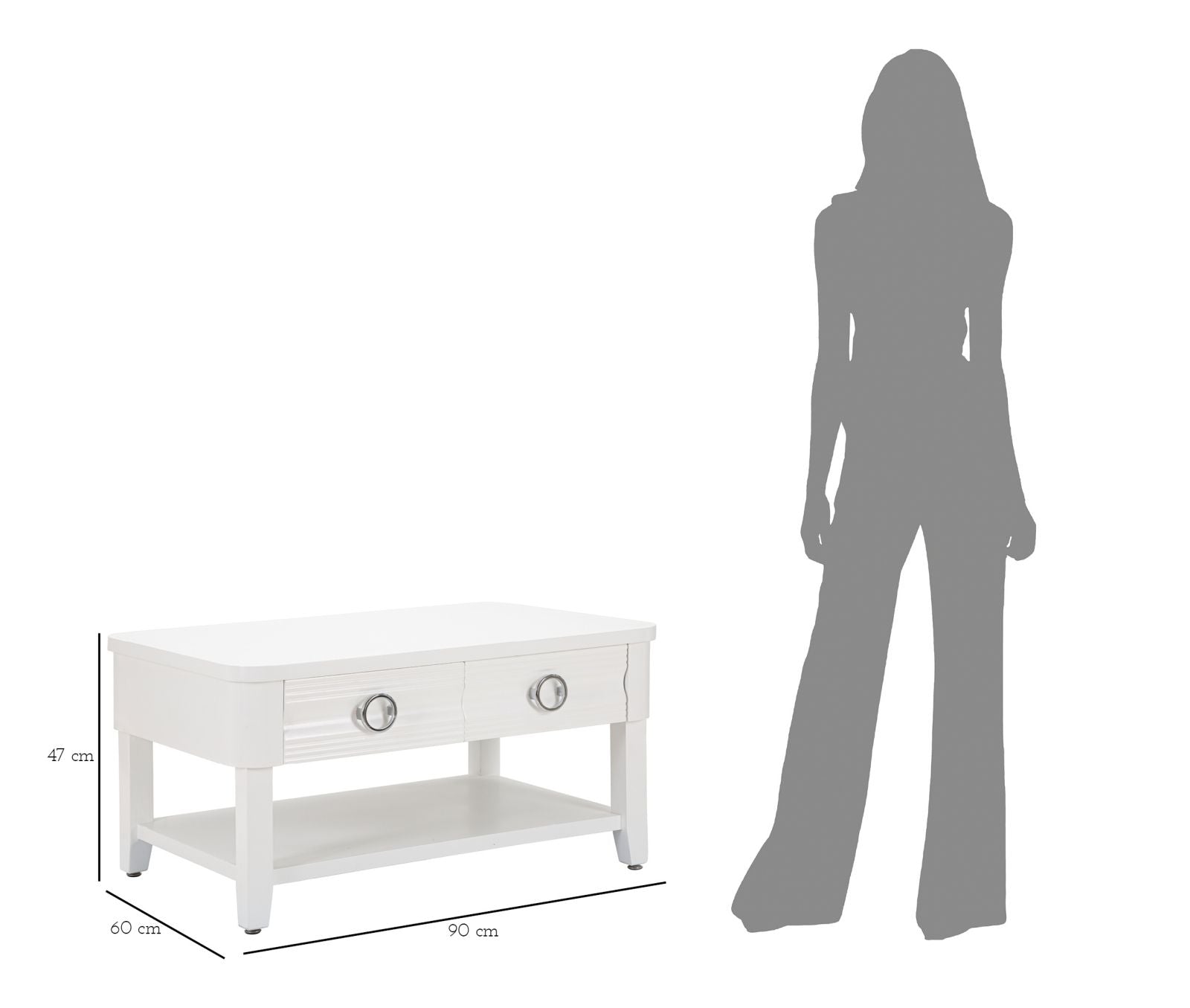 Salontafel Shine 90×60×47 cm