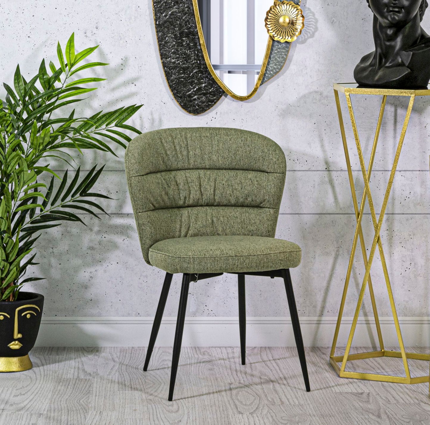 Stoel Losanna Green Set 2 Pz 58×60,5×85 cm