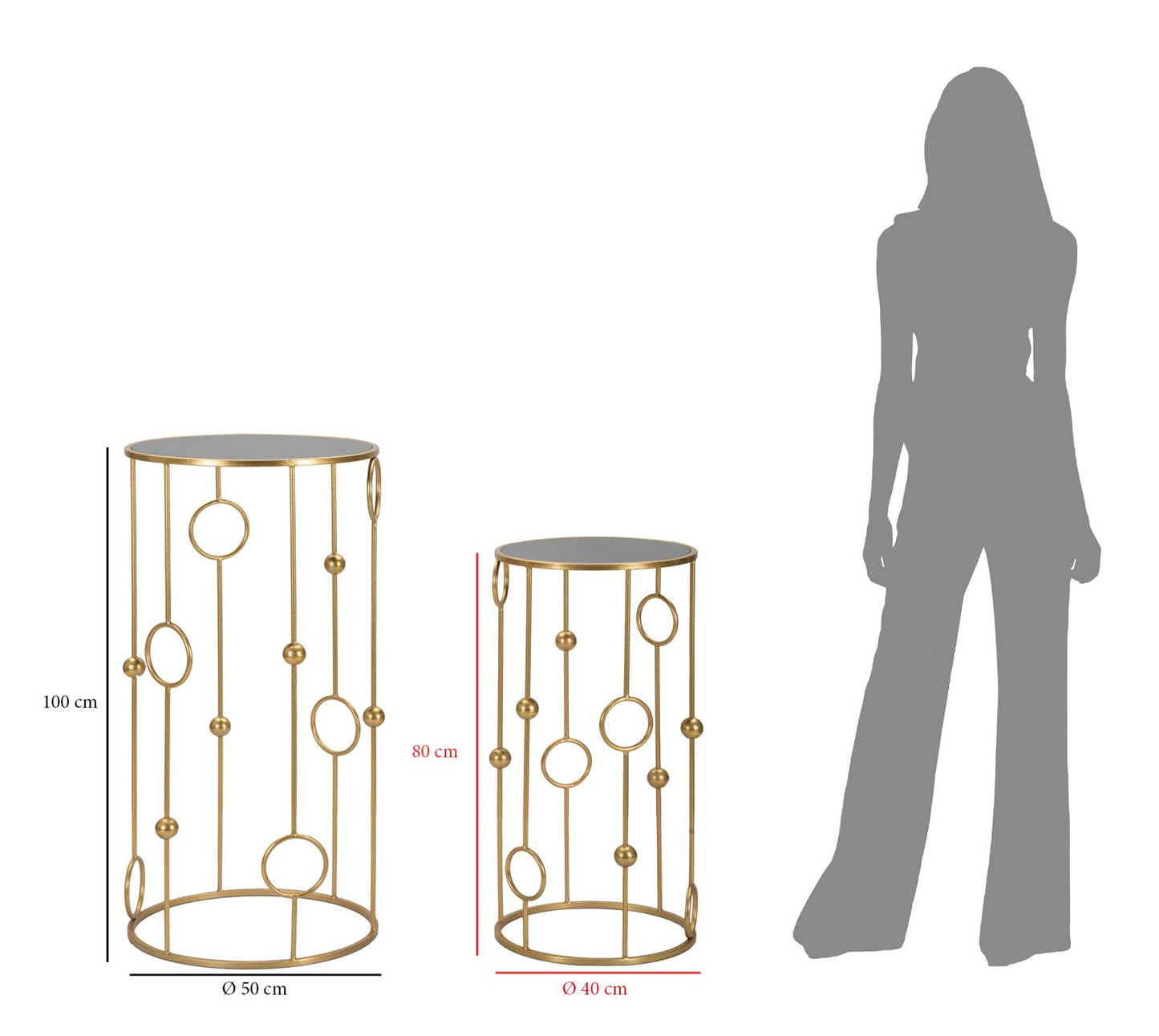Tafel Cage Set 2pcs Ø 50×100 cm