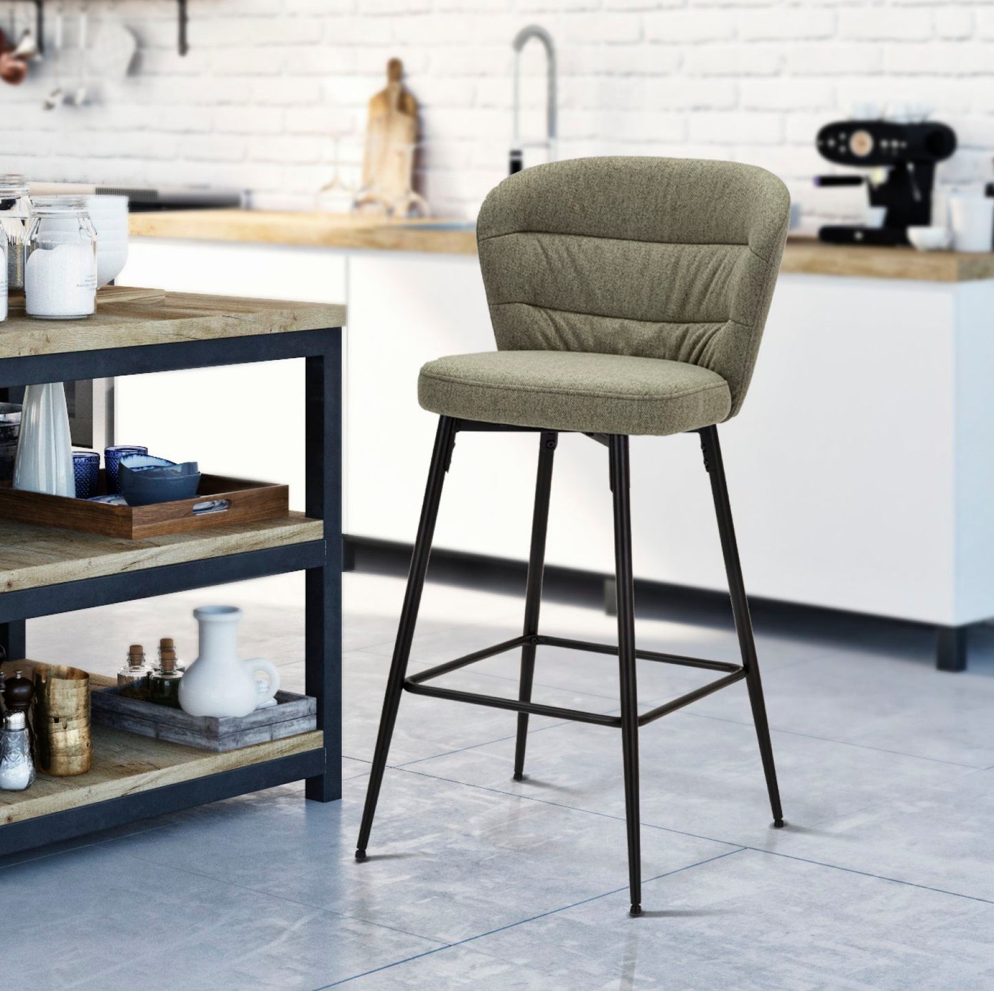 Barkruk Losanna Green Set 2 Pz 52×59×108 cm