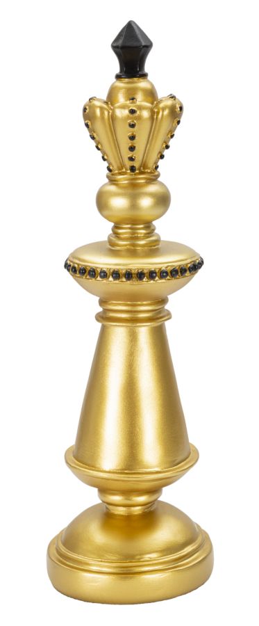 Decoratie Gold & Black King Ø 11×32,5 cm