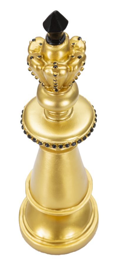 Decoratie Gold & Black King Ø 11×32,5 cm