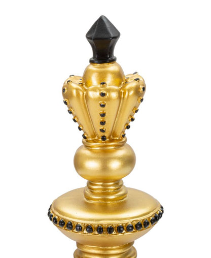 Decoratie Gold & Black King Ø 11×32,5 cm