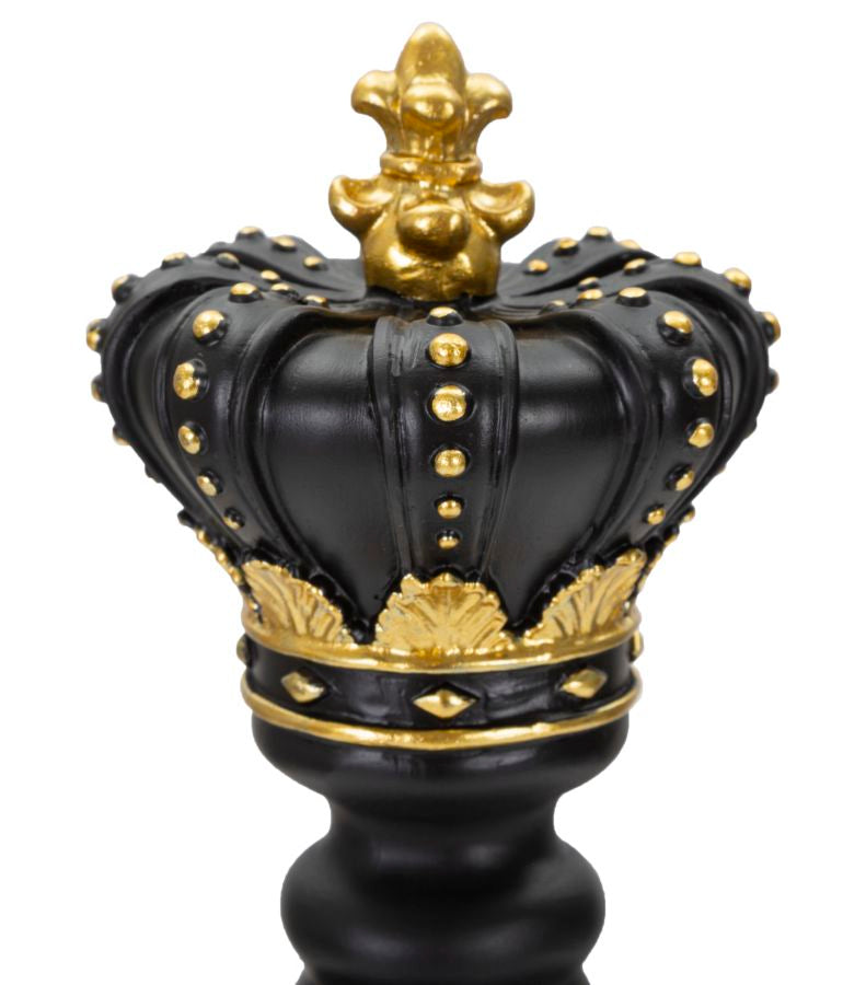 Decoratie Black & Gold King Ø 13×40,5 cm