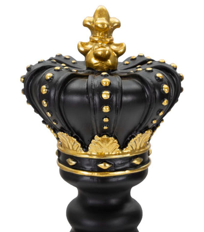 Decoratie Black & Gold King Ø 13×40,5 cm